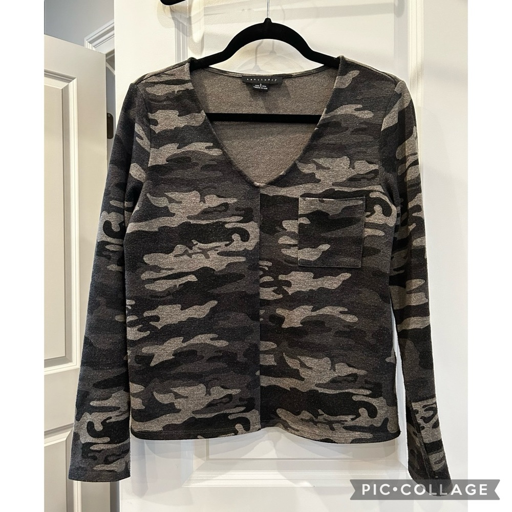 Sanctuary Camo Long Sleeve Top
